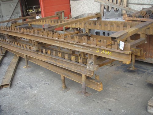 Roller conveyor, 20 m x 1 m
